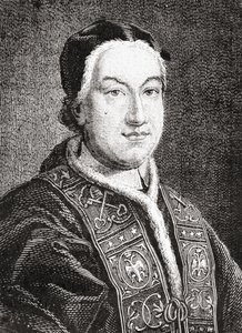 Portret van Pius VI (Giovanni Angelo Braschi) Paus vanaf 1775